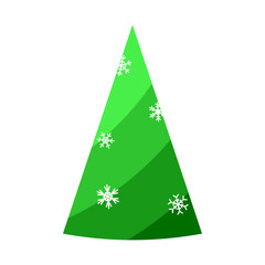 Poster - Christmas tree. Beautiful cartoon colorful illustration on white backdrop. Vector design of cartoon christmas tree. Cute vector illustration. Winter season design element. Winter holiday decoration.