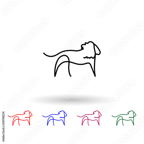 Leon One Line Animal Multi Color Icon Simple Thin Line Outline Vector Of Animals One Line Icons For Ui And Ux Website Or Mobile Application Buy This Stock Vector And Explore,Drawings Reference Cute Anime Girl Poses