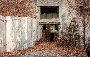 basement of an abandoned building in Chernobyl