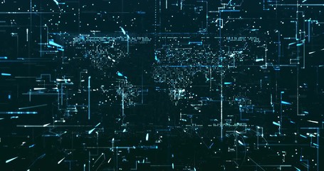 Wall Mural - abstract digital network data background, 3d rendering