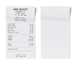 © o_a - Template of a shop receipt. Mockup of a check from mall