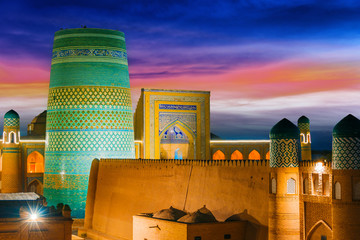 Poster - Historic architecture of Khiva, Uzbekistan