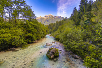 Poster - Emerald blue Soca river valley