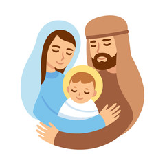 Mary, Joseph and baby Jesus