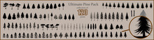 Ultimate Pine Collection, 120 Detailed, Different Tree Vectors