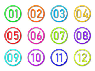 Wall Mural - numbers bullet point. vector infographic elements.