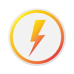 Wall Mural - vector lightning icon isolated.