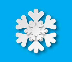 Wall Mural - vector origami snowflake isolated.