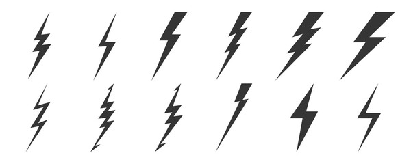 Wall Mural - lightning icons - vector.