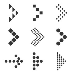 Wall Mural - arrows set- vector.