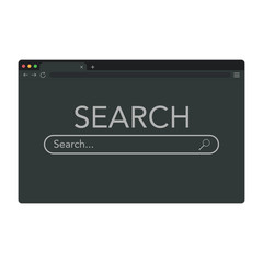 Wall Mural - flat template with window computer. browser element.