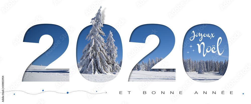 Joyeux Noel Et Bonne Annee Wall Mural Wallpaper Murals Kazy