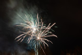 Fototapeta Dmuchawce - Fireworks on the Black Background