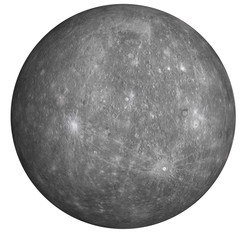 Wall Mural - high detailed mercury planet of solar system isolated. elements of this image furnished by nasa.