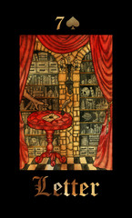 Wall Mural - Letter. Card of Lenormand oracle deck Gothic Mysteries.