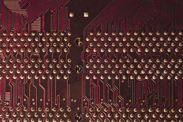 Electronic circuit board abstract background. computer hardware. motherboard close up. micro elements of computer. Intelligent technology