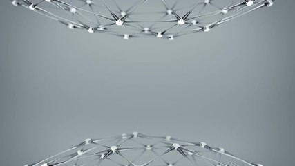 Sticker - Network structure with glowing nodes. Futuristic science fiction or modetn technology concept. Seamless loop 3D render animation 4k UHD 3840x2160