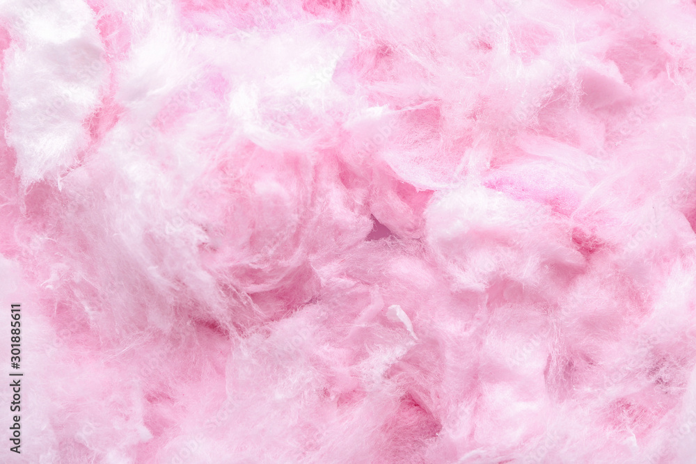 Texture of cotton candy, closeup - obrazy, fototapety, plakaty 
