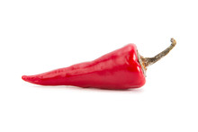 Red Hot Chili Pepper Isolated On A White
