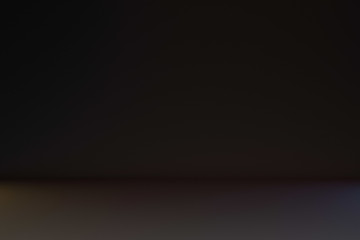 Aufkleber - Empty Black room and neon light on dark background with studio backdrops. Blank display or beautiful digital concept for showing product. Realistic 3D render.