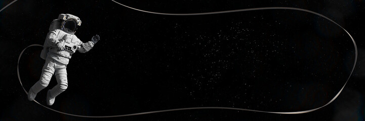 Wall Mural - astronaut among the stars