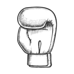 Wall Mural - boxing glove for sport competition retro vector. boxer equipment glove for fight or training exercis