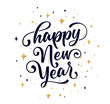 Happy New Year. Lettering text for Happy New Year
