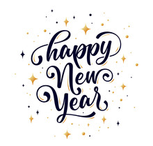 Happy New Year. Lettering Text For Happy New Year