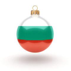 Wall Mural - 3D rendering Christmas ball with the flag of Bulgaria