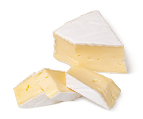 Wall Mural - cheese brie on a white background