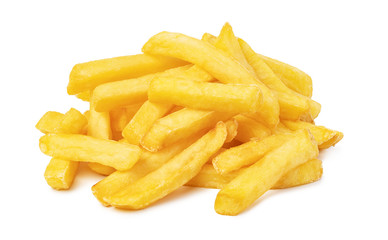 Wall Mural - french fries on white background