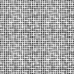 Fabric seamless pattern with textile mesh texture, black on white background. Simple wallpaper doodle grid, grunge canvas backdrop, monochrome design element