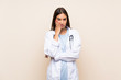 © luismolinero - Young doctor woman over isolated background unhappy and frustrated