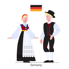 Wall Mural - Vector illustration of German citizen in national costume