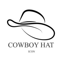 Cowboy Hat Logo Icon Vector Design Template