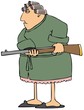 Irate woman with a gun