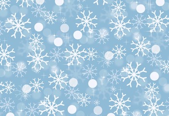 Wall Mural - seamless background with snowflakes