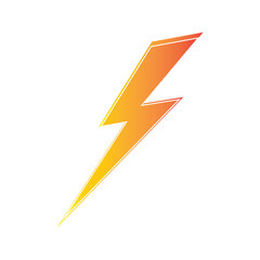 Sticker - lightning thunderbolt electricity logo design template