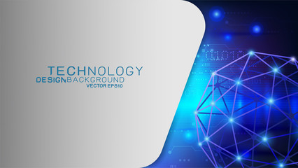 Poster - abstract trendy and technology concept. frame with strip blue gradient movement and copy space on ba