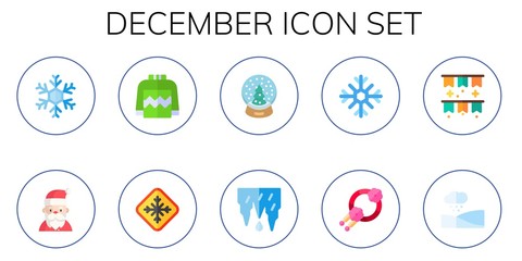 Canvas Print - december icon set