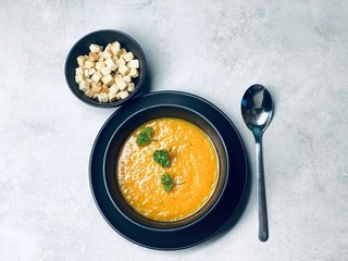 Healthy fresh bowl soup