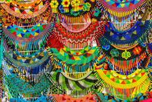 Colorful Mexican Bead Necklaces Handicrafts Oaxaca Juarez Mexico
