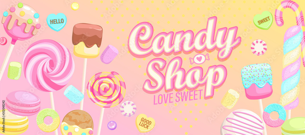 candy-shop-welcome-banner-inviting-poster-with-sweets-candy-macaroon