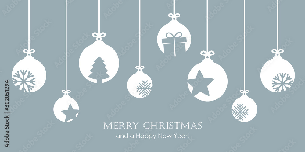 christmas bauble decoration with snowflakes stars and gift vector illustration EPS10 - obrazy, fototapety, plakaty 