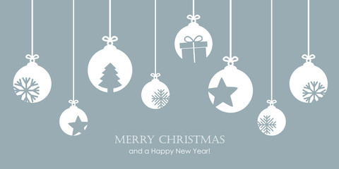 christmas bauble decoration with snowflakes stars and gift vector illustration eps10