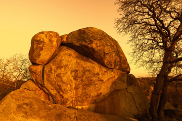 scenic rock in Namibia