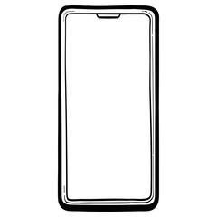 Poster - mobile phone hand drawn vector icon