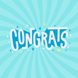 © joulenc - Congrats. Hand drawn lettering. Vector inscription for greeting cards, banners and posters.