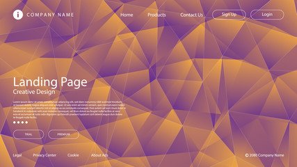 Wall Mural - abstract modern graphic element. dynamically colored forms and triangles. gradient abstract banner w