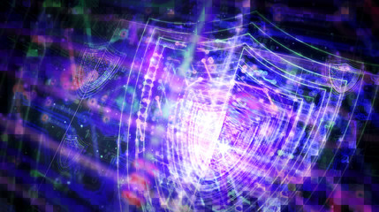 Wall Mural - cyber security futuristic illustration
